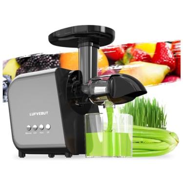 Imagem de LUFVEBUT Máquina De Espremedor Lento Para Vegetais E Frutas, Espremedor De Mastigação A Frio, Extrator De Aipo, Grama De Trigo, Folhas Verdes, Cenoura, Gengibre, Beterraba, Espremedor Fácil De Limpa