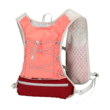 Imagem de menolana Colete de hidratação, mochila, mochila para corrida, refletiva, bolsa de água, de água para ciclismo, maratonista, corrida, Rosa
