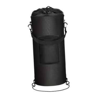 Imagem de menolana Saco de lixo portátil para barcos marinhos, reutilizável, para banco de areia, caiaque, acessórios pretos com duas alças, balde de pesca
