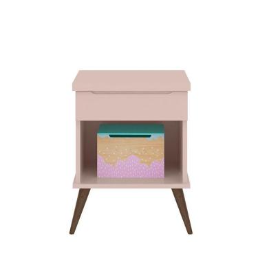 Imagem de Mesa De Apoio Retrô Alice Rosa Acetinado - Phoenix Baby