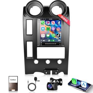 Imagem de Rimoody Rádio 4G+64G Android 13 Para Hummer H2 2002-2007, Som Automotivo Carplay Auto, Tela Sensível Ao Toque Vertical De 9,7", Gps, Wi-Fi, Mirror Link, Bluetooth, Fm/Rds Eq. Usb + Câmera Ré