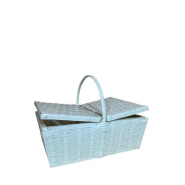 Imagem de Cesta de Piquenique Fibra Sintética M 40x25x14(Branco)