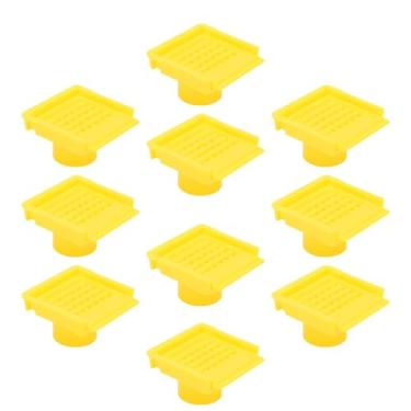 Imagem de Janela de Abertura de Ventilação da Colméia de 10Pcs, Estalo Versátil No Painel, Portão de Entrada da Colméia para Apicultores (Amarelo)