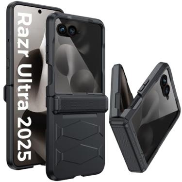 Imagem de GooseBox Capa para Motorola Razr Ultra 2025, protetor de tela de privacidade integrado e proteção de dobradiça à prova de choque, capa para smartphone com tudo incluído para Motorola Razr Ultra 2025