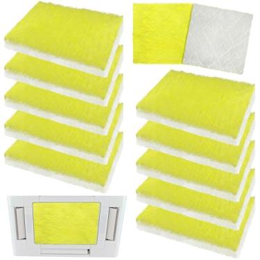 Imagem de Motipuns Pacote com 50 almofadas de filtro de exaustão para cabine de pintura 50,8 cm x 50,8 cm x 6,1 cm, filtros de cabine de tinta spray de fibra de vidro de fibra de vidro resistente para aerógrafo