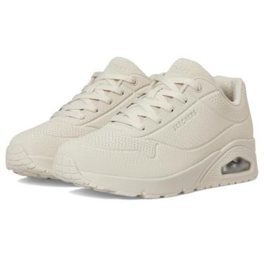 Imagem de Skechers Tênis feminino com escala Uno-Shiny, Off-white, 39