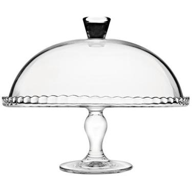 Imagem de Prato de Bolo com Tampa de Vidro Patisserie Pasabahce 32cm