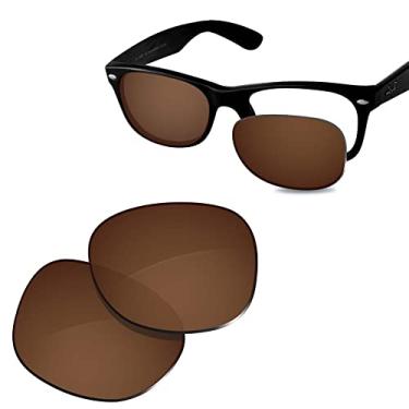Imagem de Glintbay Lentes de óculos de sol de substituição 100% precisas para Ray-Ban Wayfarer RB2132 52 mm - Marrom polarizado