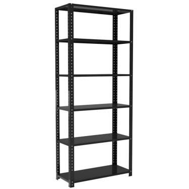 Imagem de Prateleira Estante Armário Aço 6 Bandejas 60cm Romero Preto
