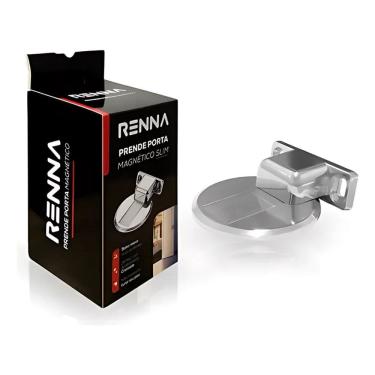 Imagem de Prendedor Porta Magnético Slim Cromado Aço Inox Renna
