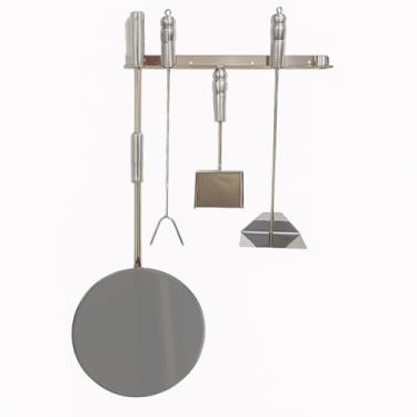 Imagem de Kit Pá De Pizza Redonda Peças Em Inox E Conjunto Limpeza Profissional Reforçado (Diâmetro da Pá 40cm)