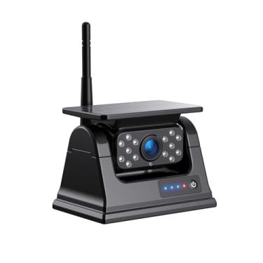 Imagem de Câmera de reserva magnética solar sem fio para caminhão HD1080P sem fiação True 15.000mAh bateria recarregável IP69K câmera reversa à prova d'água para trailer, 5ª roda, campista