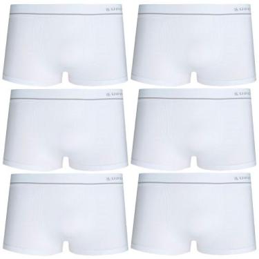 Imagem de Cuecas Sunga Lupo Kit Com 6 Microfibra Sem Costura 676-002, M, Branco