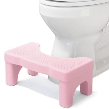 Imagem de Banqueta de banheiro Kzeirm Pink Poop Squatting para adultos