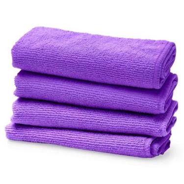 Imagem de Kit de limpeza de tela Screen Mom com 4 panos de microfibra roxos