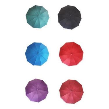 Imagem de Guarda Chuva Grande Sombrinha Contra Vento Diversas Cores - Moon