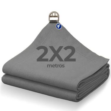 Imagem de Lona Tela 90% Sombra Garagem Jardim Camping 2x2 Pergolado Toldo Sombri