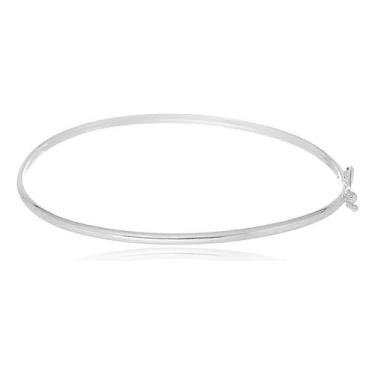 Imagem de Bracelete Feminino Abaulado Prata 925 Italiana 1,3mm - NoBrand
