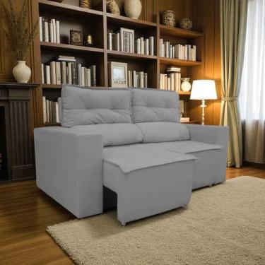 Imagem de Sofá Retrátil e Reclinável 2 Lugares Cedro Suede 180cm - Horizonte Móv