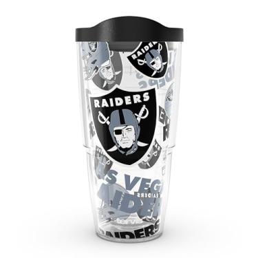 Imagem de Tervis NFL Las Vegas Raiders - Copo de viagem com isolamento térmico de parede dupla feito nos EUA mantém as bebidas frias e quentes, 680 g,