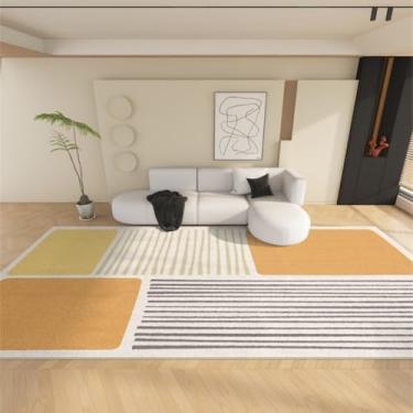 Imagem de Tapetes de luxo para sala de estar, macios e fofos, abstratos, para áreas grandes, grossos, para decoração de quarto, carpete de pelúcia para casa (200x250 cm/I)