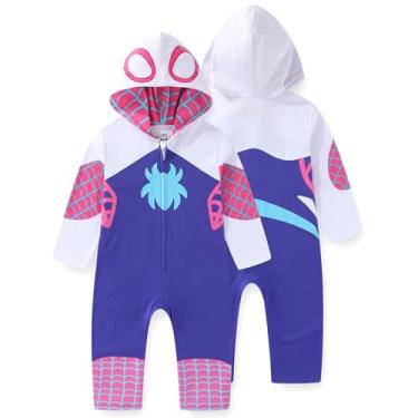 Imagem de Marvel Spider-Gwen Ghost Spider Girls Cosplay Hooded Coverall for Toddler and Big Kids