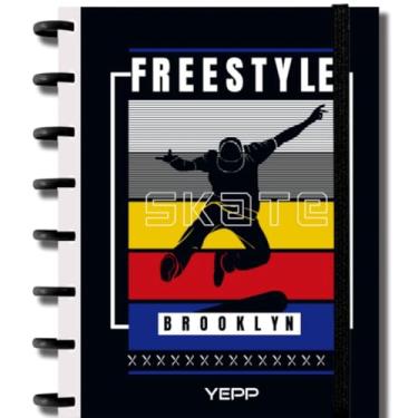 Imagem de Caderno Capa Dura Com Discos 80 Folhas Pautadas De Tamanho A4 27,5 * 20 CM (SKATE)