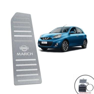 Imagem de Descanso De Pé Em Aço Inox Nissan March 2012/2020 Prata