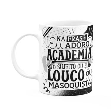 Imagem de JPS INFO, Caneca Fitness Academia - Na frase eu adoro academia