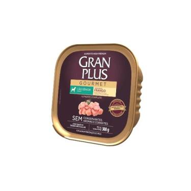 Imagem de Ração Úmida GranPlus Cães Sênior Patê Gourmet Frango 300 g - Gran Plus