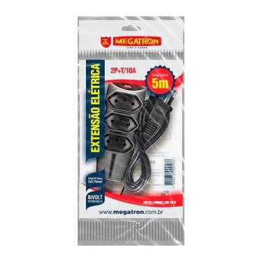 Imagem de Extensao 05m pp 2p+t pta ate220v - MEGATRON