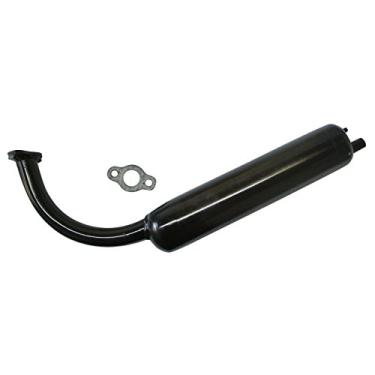 Imagem de Tubo de exaustão Sthus 40 mm preto silenciador para bicicleta motorizada 49cc 50cc 60cc 66cc 80cc 2 tempos