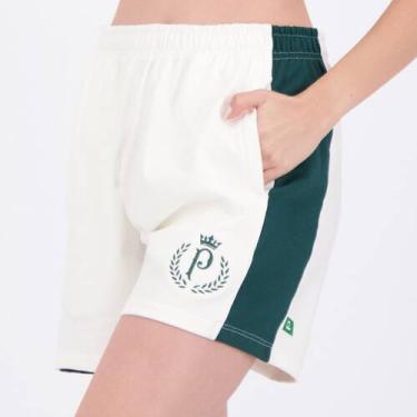 Imagem de Shorts Palmeiras Herança Feminino Branco - Betel, P