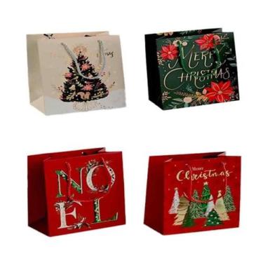 Imagem de Sacola de Papel Natal Estampada D4 40x30x12 cm Sortida Tuut
