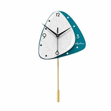 Imagem de XFNVXC Mecanismo de relógio de parede com pêndulo silencioso relógio de parede sala de estar Wandklok Home/D/50 cm (D 50 cm)