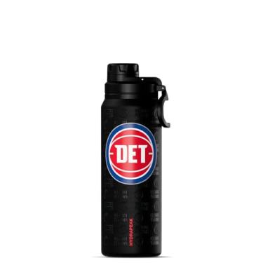 Imagem de Hydrapeak Garrafa de água ativa Detroit Pistons 740 ml oficialmente licenciada pela NBA com tampa e alça reutilizável de aço inoxidável, isolamento de parede dupla, presente esportivo