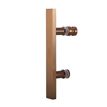 Imagem de Puxadores de porta de aço inoxidável resistentes para chuveiro de banheiro, puxador de porta de vidro moderno com espaçamento central de 145 mm (tamanho: 145 mm) ()