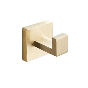 Imagem de Acessórios de banheiro acessórios de banheiro ouro escovado barra de toalha de parede trilho suporte de papel gancho de aço inoxidável cabide de rack de banheiro moderno (gancho de níquel) (gancho de