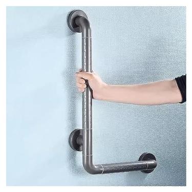 Imagem de Barras de segurança para vaso sanitário para deficientes físicos para banheiro barra de apoio de vaso sanitário inoxidável em forma de L com anel luminoso barras de vaso sanitário para idosos e