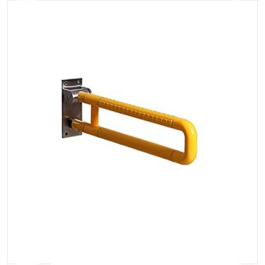 Imagem de Barra de apoio para corrimão montada na parede de nylon antiderrapante suporte de segurança para idosos/deficientes/chuveiro barra de apoio de braço para vaso sanitário/branco/75 cm (amarelo 75 cm)