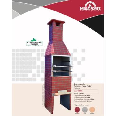 Imagem de CHURRASQUEIRAS. TIJOLINHO PEQUENA  =KIT LUXO - 55x50cmx2,10mt - MEGAFO