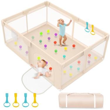 Imagem de Cercadinho para bebês Playard Abdtech Extra Large 180x150cm Apricot