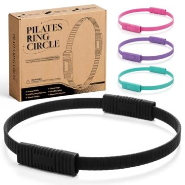Imagem de Anel de Pilates, Anel Mágico de Pilates de 33,5 cm, Círculo de Fitness, Leve e Durável, Flexível, Equipamento de Exercício de Resistência para Tonificar Braços, Coxas/Pernas, Core, Yoga e Fisioterapia