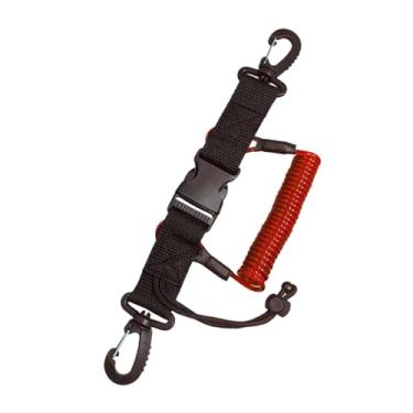Imagem de Generic Cordão de mergulho com mola, cordão profissional portátil com fivela de liberação rápida, versátil para ferramentas de lanternas, Vermelho