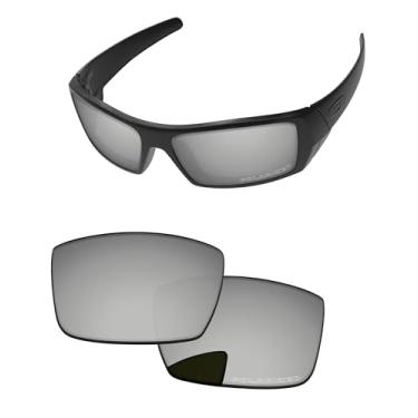 Imagem de PapaViva Lentes de substituição para óculos de sol Oakley Gascan OO9014, Cromado, prata, Gascan