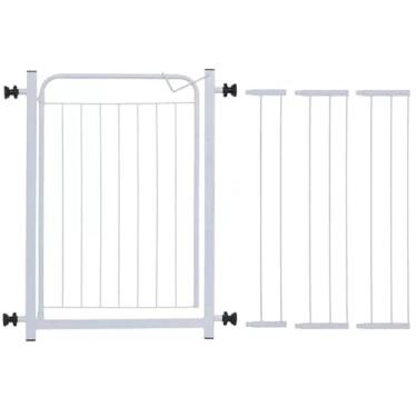 Imagem de Portao Grade Para Cachorros Cercado Pet Ajustavel 78cm Ate 153cm Protecao Segura Para Caes e Criancas(Branco 78cm A 133cm)