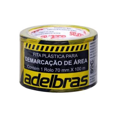 Imagem de Fita De Demarcação Sem Adesivo Plástica 70mmx100m Adelbras