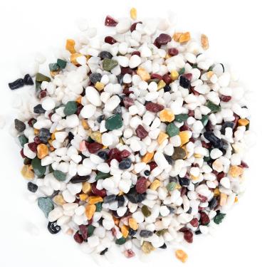 Imagem de Boniosz Cascalho De 2 Lb Para Suculentas E Cactos, Pedras Naturais Polidas Decorativas 1/4" A 1/3", Rio Plantas, Aquários, Vasos, Terrários Jardinagem Ao Ar Livre, 5 Cores Misturadas