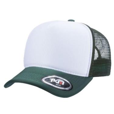 Imagem de Boné Trucker TKM Bicolor, Verde musgo, Branco