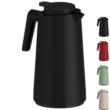 Imagem de Garrafa Térmica 1 Litro Vercelli Unitermi Botão de Gatilho Alça Reforç